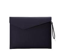 YDHSIKK Cartella portadocumenti a busta Borsa, Portadocumenti in pelle PU 345x275mm Multicolore Organizzatore di file A4 for lavoro, casa e viaggio(Black)