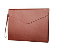 YDHSIKK Cartella portadocumenti a busta Borsa, Portadocumenti in pelle PU A4 330x252 mm, nero/marrone, vari stili, confezione da 2(Brown,Style 2)