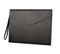 YDHSIKK Cartella portadocumenti a busta Borsa, Portadocumenti in pelle PU A4 330x252 mm, nero/marrone, vari stili, confezione da 2(Black,Style 2)