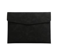YDHSIKK Cartella portadocumenti a busta Borsa, Portadocumenti in pelle PU A4, organizer, portadocumenti, 331x240 mm, multicolore, confezione da 4(Black)