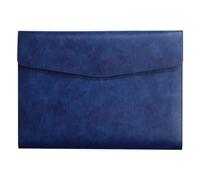 YDHSIKK Cartella portadocumenti a busta Borsa, Portadocumenti in pelle PU, cartella portadocumenti, custodia multicolore 33x24cm(Dark Blue)