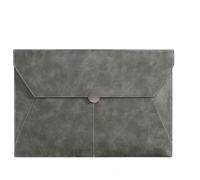 YDHSIKK Cartella portadocumenti a busta Borsa, Portadocumenti in pelle PU, formato A4, multicolore, 351x243 mm(Grey)