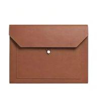 YDHSIKK Cartella portadocumenti a busta Borsa, Portadocumenti in pelle PU multicolore 330x245mm(Brown)
