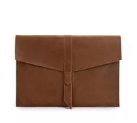 YDHSIKK Cartella portadocumenti a busta Borsa, Portadocumenti in pelle PU, organizer for buste, grande capacità, marrone/caffè, 34x25 cm(Brown)