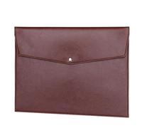 YDHSIKK Cartella portadocumenti a busta Borsa, Portadocumenti in pelle PU, organizer for file, 230x319 mm, multicolore, confezione da 2(Brown)