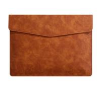 YDHSIKK Cartella portadocumenti a busta Borsa, Portadocumenti in pelle PU, organizer portadocumenti - 245x330 mm, marrone (confezione da 4)