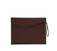 YDHSIKK Cartella portadocumenti a busta Borsa, Portadocumenti in PU, cartella portadocumenti, organizer, busta portadocumenti multicolore 275x345mm(Brown)
