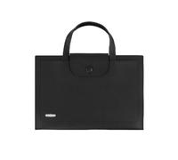 YDHSIKK Cartella portadocumenti a busta Borsa, Portadocumenti in PU, organizer for file, multicolore 25x36 cm(Black)
