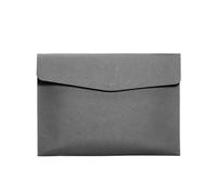 YDHSIKK Cartella portadocumenti a busta Borsa, Portafoglio portadocumenti in pelle, formato A4, organizer multicolore, 33x24,5 cm(Grey)