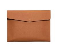 YDHSIKK Cartella portadocumenti a busta Borsa, Portafoglio portadocumenti in pelle, formato A4, organizer multicolore, 33x24,5 cm(Brown)