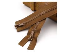 YDHSIKK Cerniere per Cucito, 5# Cerniere Aperte A Due Vie in Resina Multicolore 50-200 Cm Confezione da 3(Light Coffee,120CM-5)