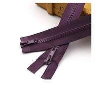 YDHSIKK Cerniere per Cucito, 5# Cerniere Aperte A Due Vie in Resina Multicolore 50-200 Cm Confezione da 3(Purple,50CM-5)