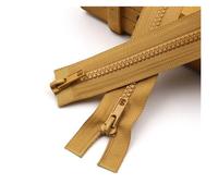 YDHSIKK Cerniere per Cucito, 5# Cerniere Aperte A Due Vie in Resina Multicolore 50-200 Cm Confezione da 3(Khaki,200CM-5)