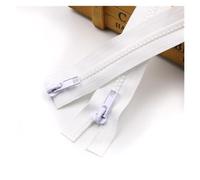 YDHSIKK Cerniere per Cucito, 5# Cerniere Aperte A Due Vie in Resina Multicolore 50-200 Cm Confezione da 3(White,50CM-5)
