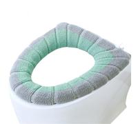 YDHSIKK Coperchio igienico e Coperchio Serbatoio Toilet Seat Cover with Handle Washable Pink Green Blue Grey 1PC 30cm Diameter(Green)