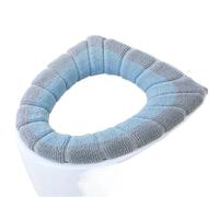 YDHSIKK Coperchio igienico e Coperchio Serbatoio Toilet Seat Cover with Handle Washable Pink Green Blue Grey 1PC 30cm Diameter(Blue)