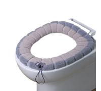 YDHSIKK Coperchio igienico e Coperchio Serbatoio Toilet Seat Cover with Handle Washable Pink Green Blue Grey 1PC 30cm Diameter(Grey (with Handle))
