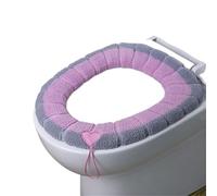 YDHSIKK Coperchio igienico e Coperchio Serbatoio Toilet Seat Cover with Handle Washable Pink Green Blue Grey 1PC 30cm Diameter(Pink (with Handle))