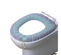 YDHSIKK Coperchio igienico e Coperchio Serbatoio Toilet Seat Cover with Handle Washable Pink Green Blue Grey 1PC 30cm Diameter(Green (with Handle))