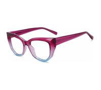 YDHSIKK Cornice di occhiali da lettura di blocco, Montature for occhiali Cat Eye Unisex Blue Light Barrier Multicolore(Red)