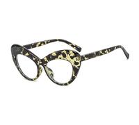 YDHSIKK Cornice di occhiali da lettura di blocco, Montature for occhiali Cat's Eye Extra Large Acetato Multicolor Unisex(Green)