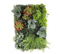 YDHSIKK Decorazione Artificiale per pareti da Giardino, 60 cm * 40 cm Decorazione for la casa Parete Erba Finta Decorazione Fiore Artificiale Pianta Prato Interno(9)