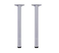 YDHSIKK gambe mobili Gambe for tavoli fai da te in metallo, gambe for armadi regolabili, 20-130 cm, regolabili 0-30 mm, 6 colori, con viti e cacciavite(Matte Silver,20cm)