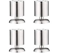 YDHSIKK gambe mobili Gambe for tavoli for mobili pesanti Gambe for mobili Altezza regolabile Supporto rotondo in acciaio inossidabile Portante 250 kg Cuscinetto in gomma Divano(Silver,20cm)