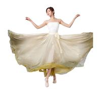 YDHSIKK Gonna da Danza del Ventre, 80-100cm Cinese fluente Chiffon Mezza Gonna Spettacolo teatrale Tradizione Costume da Ballo(Color 5,85cm)