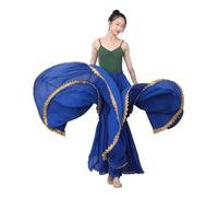YDHSIKK Gonna da Danza del Ventre, Gonna Lunga a Pendolo da 720 Gradi, 13 Colori, Gonna Lunga da zingara, for la Pratica delle Ballerine(Royal Blue 01,M Length 90CM)