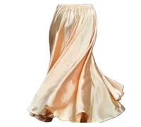 YDHSIKK Gonna da Danza del Ventre, Gonna Lunga da Ballo Grande da 720 Gradi, Costume Tribale da zingara, da Donna, in Raso, for Danza del Ventre, Lunga e Ampia(Gold,Hemline 360 L 80cm)