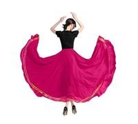 YDHSIKK Gonna da Danza del Ventre, Gonna Lunga da Ballo Moderno in Chiffon a 720 Gradi, for Prove sul palco(Color 7,XL)