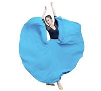 YDHSIKK Gonna da Danza del Ventre, Gonna Lunga in Chiffon a Doppio Strato in Chiffon, gonne estive da Spiaggia, Viola, Verde, Bianco(Sky Blue,L)