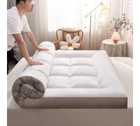 YDHSIKK griglia a Carbone Pieghevole Portatile, griglia ba Coprimaterasso futon Giapponese 10 cm Multicolore Diverse Misure(White+Grey,150 * 200cm)