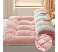 YDHSIKK griglia a Carbone Pieghevole Portatile, griglia ba Materasso futon Giapponese Multicolore, Diverse Misure(Pink,150 * 200 * 6cm/59 * 78 * 2in)
