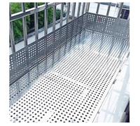 YDHSIKK Lamiere Metalliche forate, Lamiera a Rete Perforata in Acciaio Inossidabile 304 Argento 15-50x100 cm Foro 8 mm Distanza 10 mm(35x100cm)