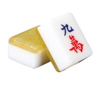 YDHSIKK Mah Jong Con 144 tessere incise Intrattenimento Viaggio Famiglia Mahjong Cinese Mah jong(Gold)