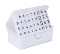 YDHSIKK Mah Jong Con Mahjong Box 144 tessere numerate Mah jong cinese(White,37mm)