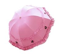 YDHSIKK Ombrello Ombrello Pizzo, Ombrello Decorazione matr Ombrello da Sposa in Pizzo Compatto Multicolore(Pink)