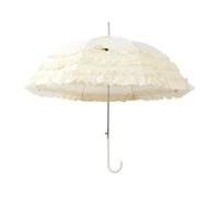 YDHSIKK Ombrello Ombrello Pizzo, Ombrello Decorazione matr Ombrello da Sposa in Pizzo con Manico Lungo Multicolore(off White a)