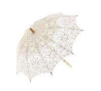YDHSIKK Ombrello Ombrello Pizzo, Ombrello Decorazione matr Ombrellone in Pizzo, Parasole, Regalo for Feste di Nozze Multicolore(A0138 Beige)