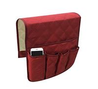 YDHSIKK Organizzatore di tasca da letto multi, Divano Poltrona Telecomando Telefono Scatola Portaoggetti(Red)