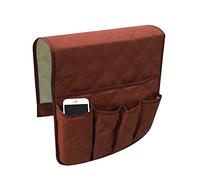YDHSIKK Organizzatore di tasca da letto multi, Organizer portaoggetti for braccioli del divano con 5 tasche(Coffee)