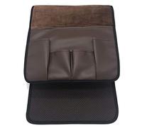 YDHSIKK Organizzatore di tasca da letto multi, Organizer salvaspazio for divano con 5 tasche(Dark Brown)
