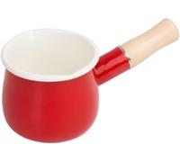 YDHSIKK Pentola in Acciaio smaltato, Pentola for Il Latte Pentola for Il Latte Pentola in Argilla Cottura Classica Antiaderente Mini caffè Smalto Ghisa Forno(Rot)