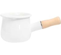 YDHSIKK Pentola in Acciaio smaltato, Pentola for Il Latte Pentola for Il Latte Pentola in Argilla Cottura Classica Antiaderente Mini caffè Smalto Ghisa Forno(Bianco)