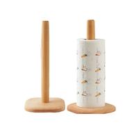 YDHSIKK Portarotolo da Cucina, Portarotolo di Carta Verticale, portarotolo di Carta da Cucina antiforatura, portaoggetti a Parete con Supporto in Legno