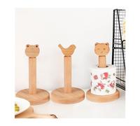 YDHSIKK Portarotolo da Cucina, Portasciugamani in Legno, portarotolo da Cucina, portarotolo for Pellicola Trasparente a Forma di Cartone Animato, portasciugamani in Legno(Cats)