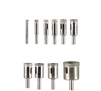 YDHSIKK Punta per Trapano a Tazza, Punta diamantata for Trapano 3-60 mm for Piastrelle, Marmo, Vetro, Ceramica, Sega a Tazza, Punta diamantata(10pcs set1)