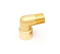 YDHSIKK Raccordi filettati per valvole, raccordi per Tubi, 2 Pezzi Raccordo a Gomito in Ottone con Filettatura Femmina × Maschio a 90 Gradi 1/8" 1/4" 3/8" 1/2" 3/4" 1"(0.5 inch)